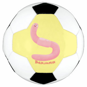 Niedlicher Happy-Rosa-Cartoon Fußball