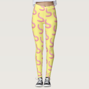 Niedlicher Happy-Rosa-Cartoon Leggings