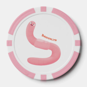 Niedlicher Happy-Rosa-Cartoon Pokerchips