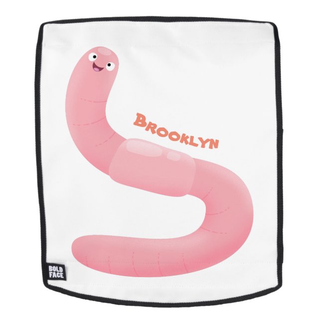 Niedlicher Happy-Rosa-Cartoon Rucksack (Abnehmbare Front)