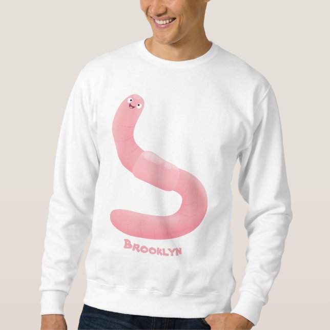 Niedlicher Happy-Rosa-Cartoon Sweatshirt (Vorderseite)