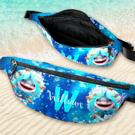 Niedlicher Happy Shark Ocean Blue Sommerurlaub Nam Bauchtasche