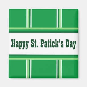 Niedlicher Happy St. Patrick's Day Striped Green Magnet