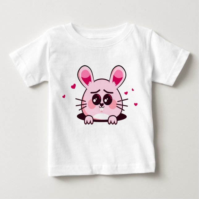 Niedlicher Hase Baby T-shirt (Vorderseite)