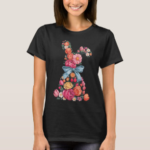 Niedlicher Hase Coquette Schleife Ostertag Kaninch T-Shirt