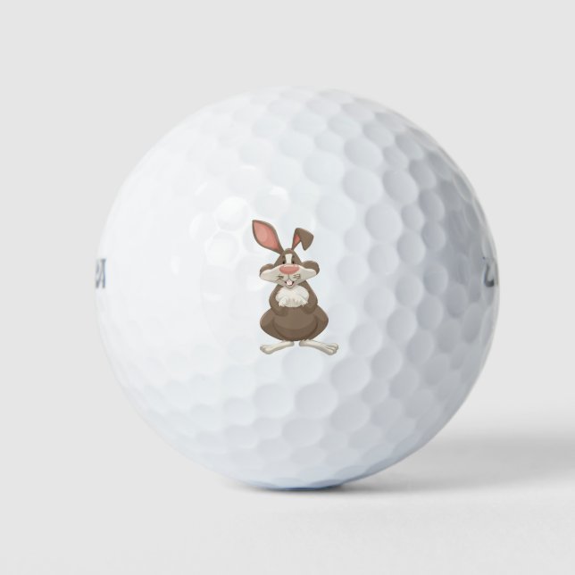 Niedlicher Hase Golfball (Vorderseite)