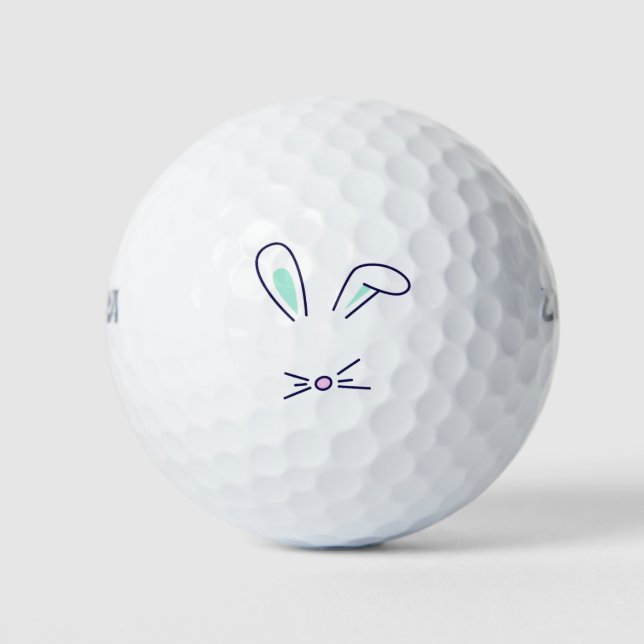 niedlicher Hase Golfball (Vorderseite)