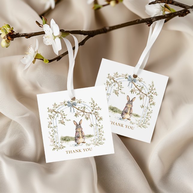 Niedlicher Hase Kaninchen Baby Shower Danke Geschenkanhänger (Von Creator hochgeladen)