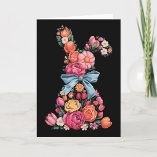 Niedlicher Hase Koketter Bogen Ostertag Kaninchen Karte
