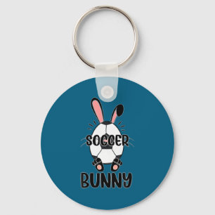 Niedlicher Hase lustiger sportlicher Osterhase Fuß Schlüsselanhänger