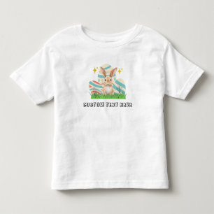 Niedlicher Hase mit benutzerdefiniertem Text Kleinkind T-shirt