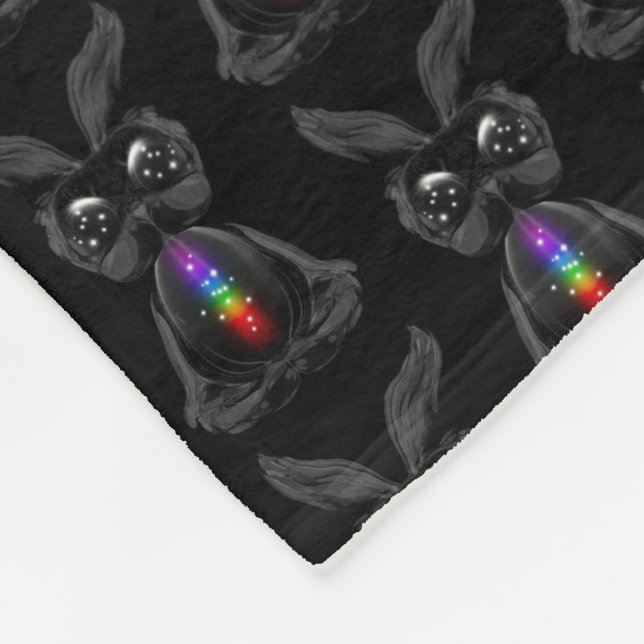 Niedlicher Hase mit Chakra Rainbow Soul Fleecedecke (Ecke)