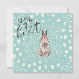 Niedlicher Hase mit Spots Ostereier Hunt Einladung