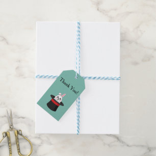 Niedlicher Hase mit Zaubererhut Personalize Geschenkanhänger