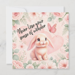 Niedlicher Hase 'n Schmetterling Karte
