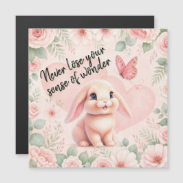 Niedlicher Hase 'n Schmetterling Magnet