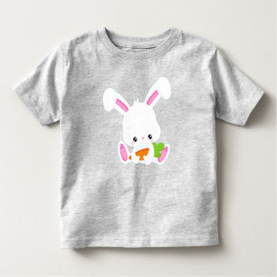 Niedlicher Hase, Weißer Hase, Little Bunny, Karott Kleinkind T-shirt