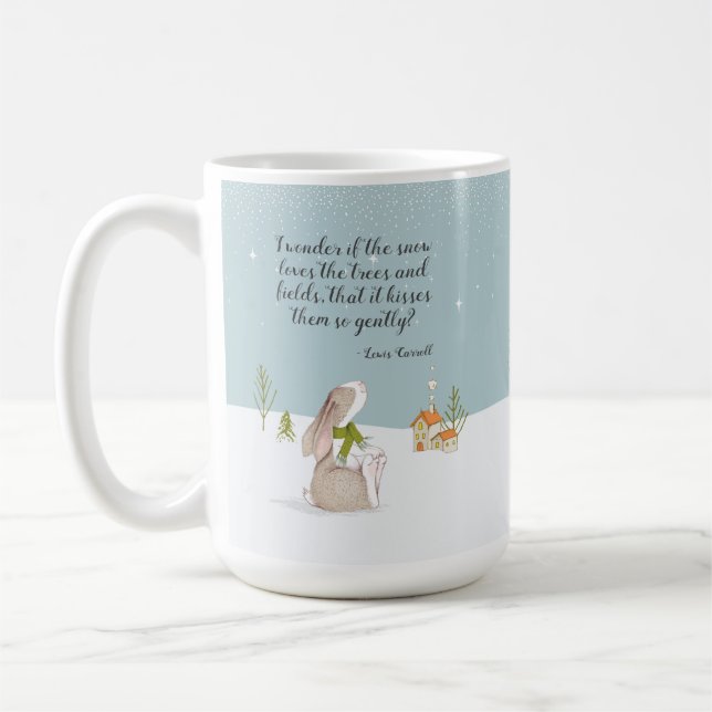 Niedlicher Hase Winter Kaffeetasse (Links)