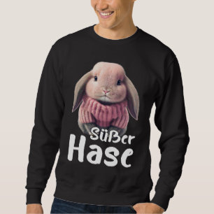 Niedlicher Hase Winterhase Skifahren Sweatshirt