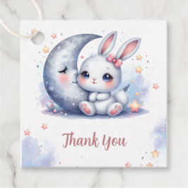 niedlicher Hasen- und Halbmond Geschenkanhänger