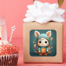 Niedlicher Hasenaufkleber