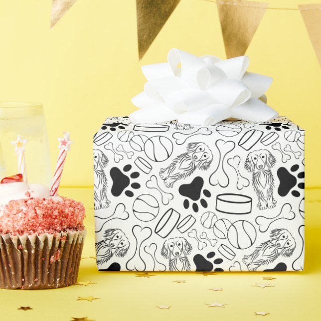 Niedlicher Hasenwurst Geschenkpapier (Geburtstagsparty)