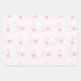 Niedlicher Hasenwurst Geschenkpapier Set