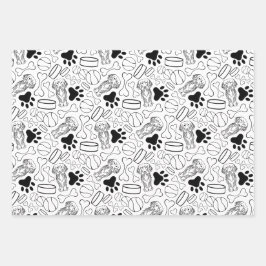 Niedlicher Hasenwurst Geschenkpapier Set