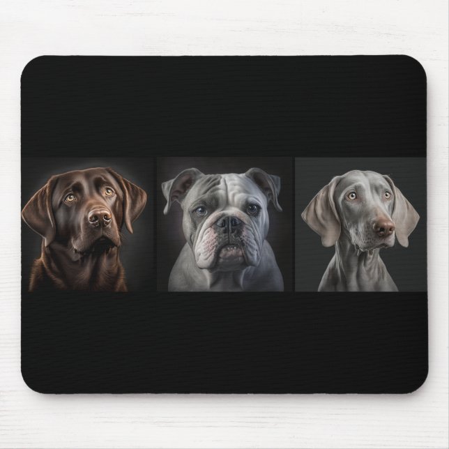 Niedlicher Haustier Hund 3 Foto kundenspezifisch Mousepad (Vorne)