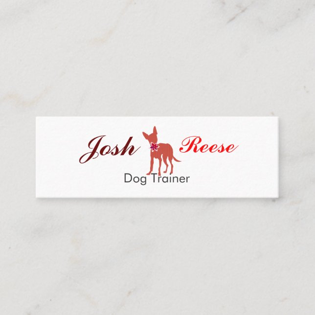 Niedlicher HaustierChihuahuawatercolor-Welpen-Mops Mini Visitenkarte (Vorderseite)