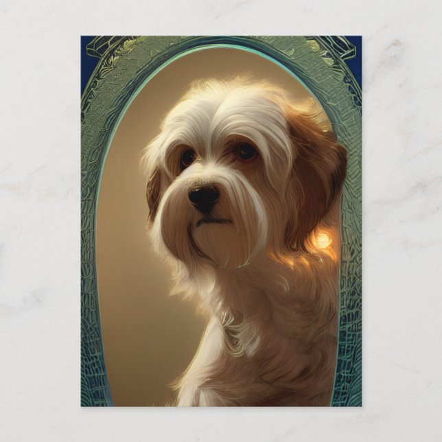 Niedlicher Havanese Welpen-Hund-Postkarte Postkarte (Vorderseite)