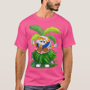 Niedlicher Hawaiian Volleyball Ball Tropical Beach T-Shirt