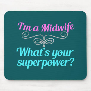 Niedlicher HebammeSuperhero Mousepad
