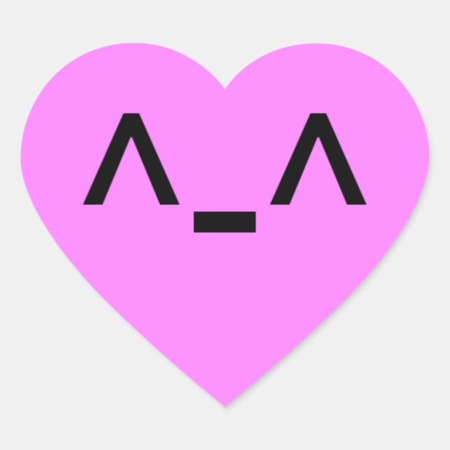 Niedlicher Heftsticker Herz-Aufkleber (Vorderseite)