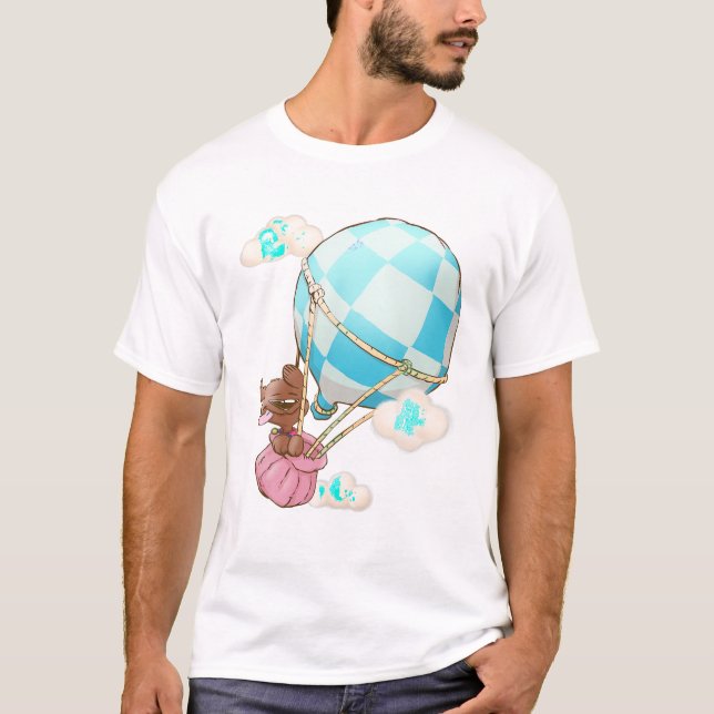 Niedlicher Heißluftballon Hund Lover Women s Graph T-Shirt (Vorderseite)
