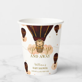 Niedlicher Heißluftballon Jungle Lion Boy Babydusc Pappbecher