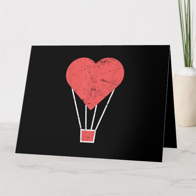 Niedlicher Heißluftballon Karte (Vorderseite)
