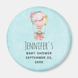 Niedlicher Heißluftballon Save the Date Wasserfarb Magnet