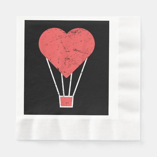 Niedlicher Heißluftballon Serviette (Vorderseite)