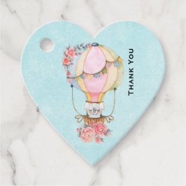 Niedlicher Heißluftballon Wasserfarbe Vielen Dank Geschenkanhänger