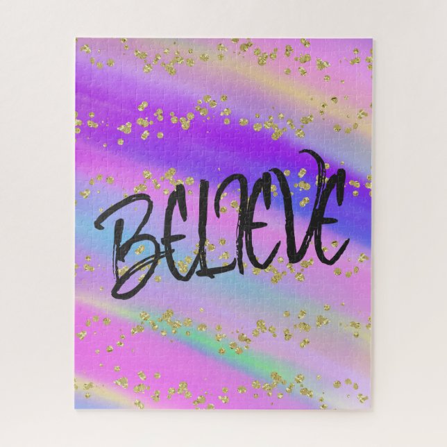 Niedlicher, hellfarbiger Glitzer Puzzle (Vertikal)