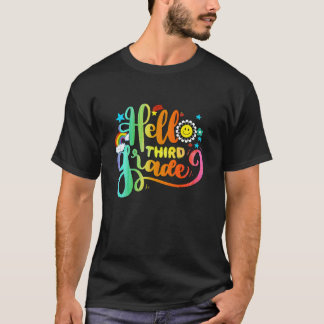 Niedlicher Hello Third Grade 3D Grade Zurück zur S T-Shirt