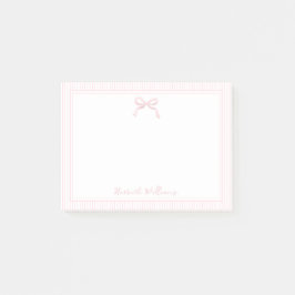 Niedlicher, hellrosa Bauch und Streifen Post-it Klebezettel