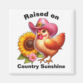 Niedlicher Hengst mit rosa Hut und leuchtender Son Magnet