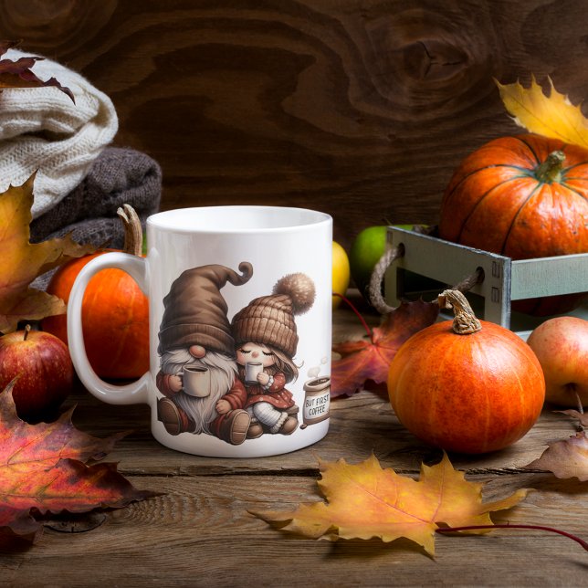 Niedlicher Herbst GNOME Rustikale Tasse (Von Creator hochgeladen)
