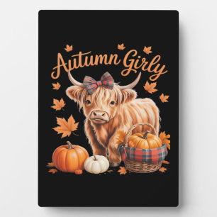 Niedlicher Herbst Herbst Herbst Herbst Girl-Ernted Fotoplatte
