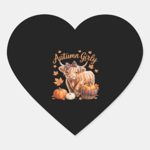 Niedlicher Herbst Herbst Herbst Herbst Girl-Ernted Herz-Aufkleber