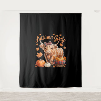 Niedlicher Herbst Herbst Herbst Herbst Girl-Ernted Wandteppich