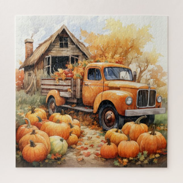 Niedlicher Herbst/Herbstbetrieb Puzzle (Vertikal)