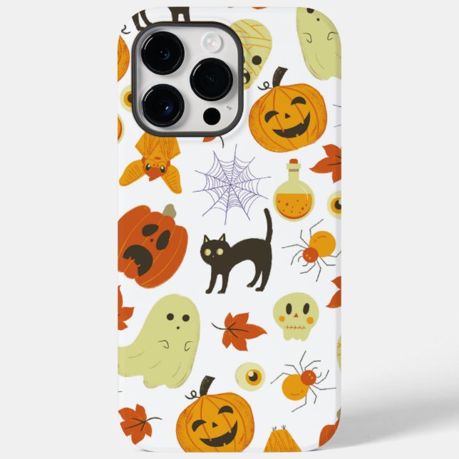 Niedlicher Herbst Orange Halloween-Muster Case-Mate iPhone Hülle (Rückseite)